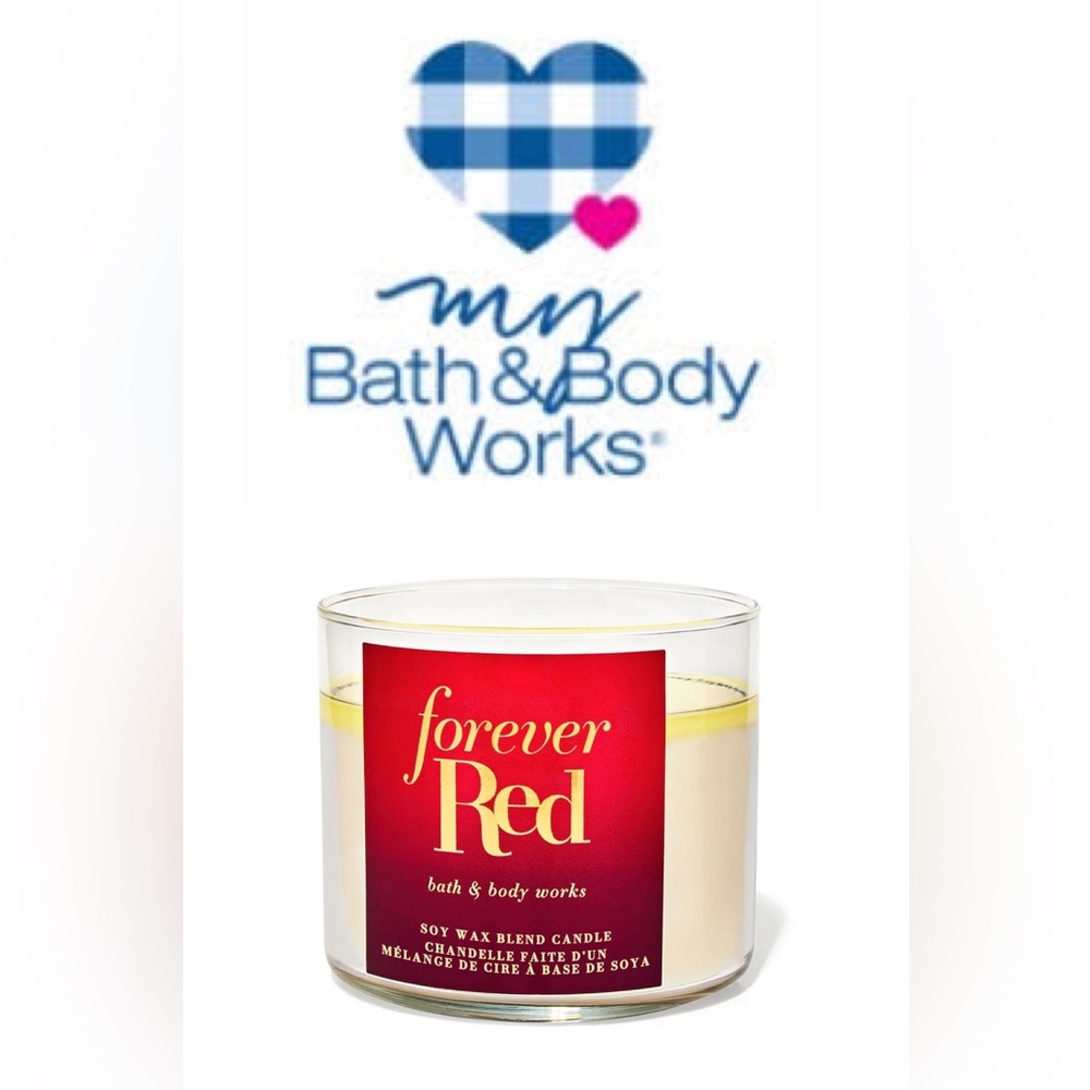 🕯️BATH & BODY WORKS 🕯️Forever Red  3-Wick Candle